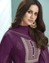 Purple Fox Georgette Anarkali Salwar Suit Closure View