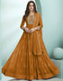 Mustard Fox Georgette Anarkali Salwar Suit