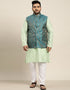 Beryl Green Kurta Silk Blend Pant