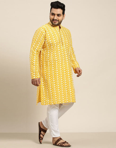 Mustard Yellow Kurta Silk Blend Pant Closure View