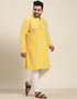 Mustard Yellow Kurta Silk Blend Pant Closure View