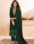 Green Faux Georgette Pant Salwar Suit