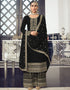 Black Dola Silk Palazzo Salwar Suit