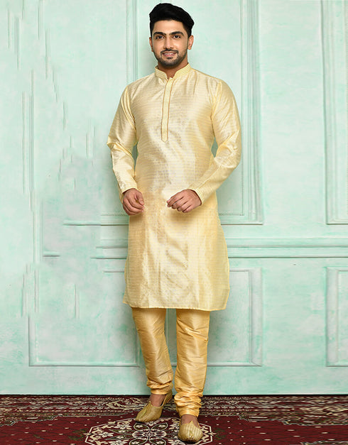 Gold Kurta Brocade Churidar