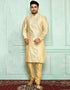 Gray Kurta Brocade Churidar