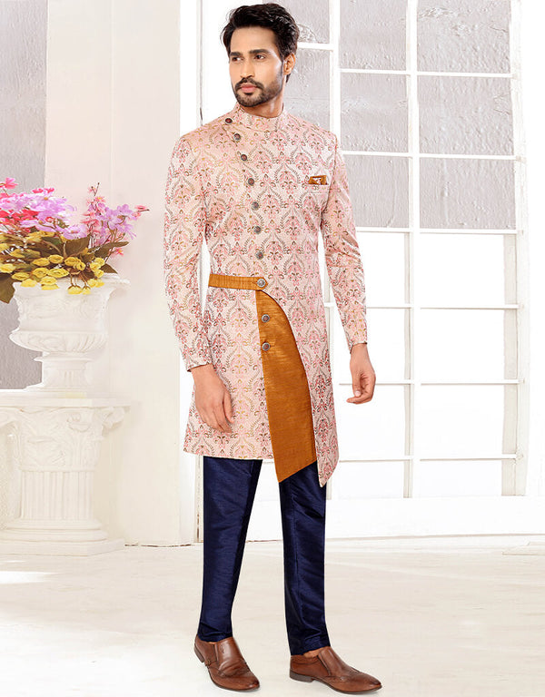Baby Pink Kurta Jacquard Chudidaar
