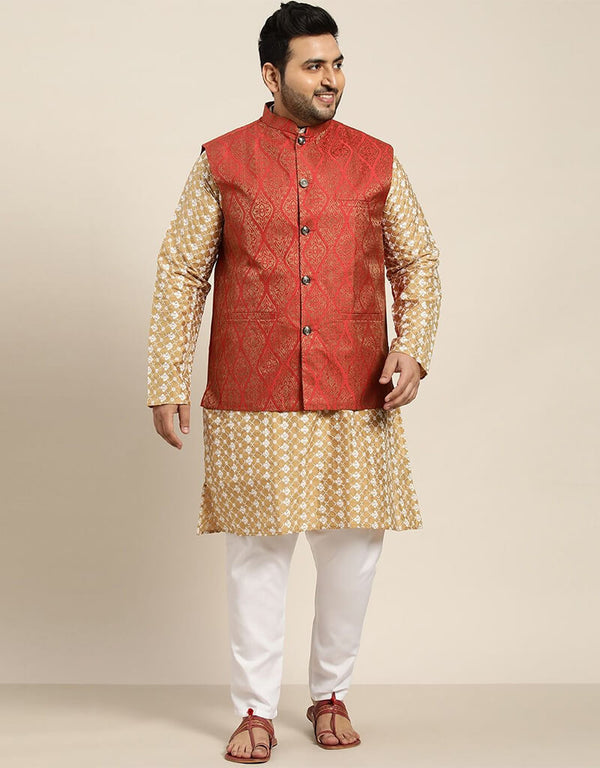Sand Brown Kurta Silk Blend Pant