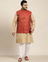 Sand Brown Kurta Silk Blend Pant