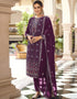 Wine Fox Georgette Pant Salwar Suit