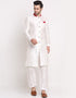 White Kurta Dhupion Silk Payjama