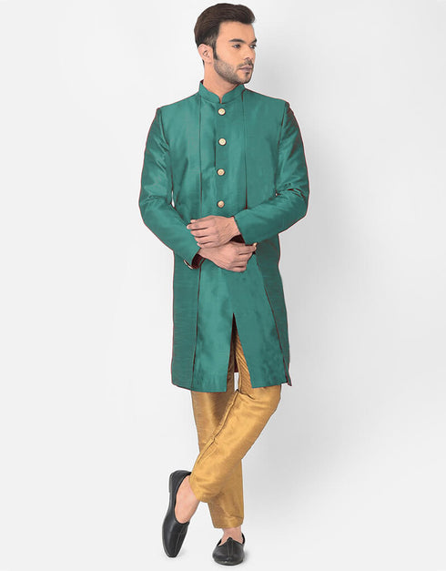 Rama Green Kurta Dhupion Silk Payjama