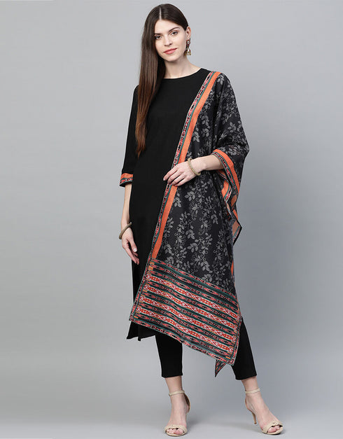 Black Rayon Pant Suit