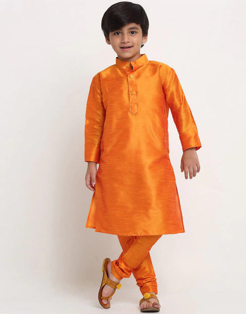 Mustard Kurta Payjama Dhupion Silk