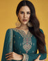 Rama Green Fox Georgette Anarkali Salwar Suit Closure View