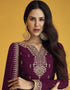 Purple Fox Georgette Anarkali Salwar Suit Closure View
