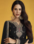 Black Fox Georgette Anarkali Salwar Suit Closure View