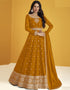 Mustard Fox Georgette Anarkali Salwar Suit