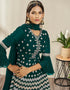 Green Georgette Lehenga Suit Salwar Kameez