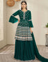 Green Georgette Lehenga Suit