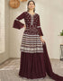 Maroon Georgette Lehenga Suit