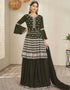 Mehendi Green Georgette Lehenga Suit