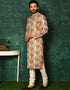 Deep Beige Kurta Cotton Payjama Closure View