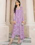 Purple Butterfly Net Pant Salwar Suit