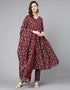 Maroon Pure Cotton Pant Anarkali