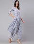 Multi Pure Cotton Pant Anarkali Closure View