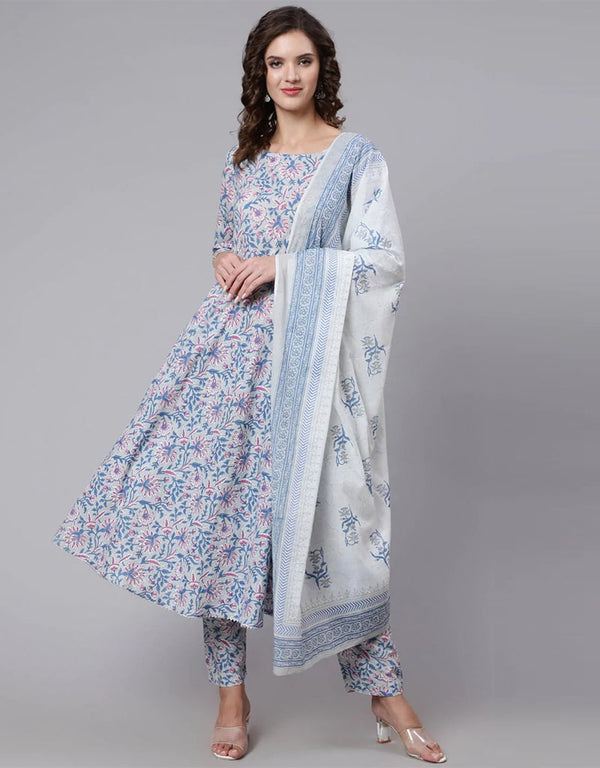 Multi Pure Cotton Pant Anarkali