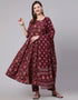 Maroon Pure Cotton Pant Anarkali