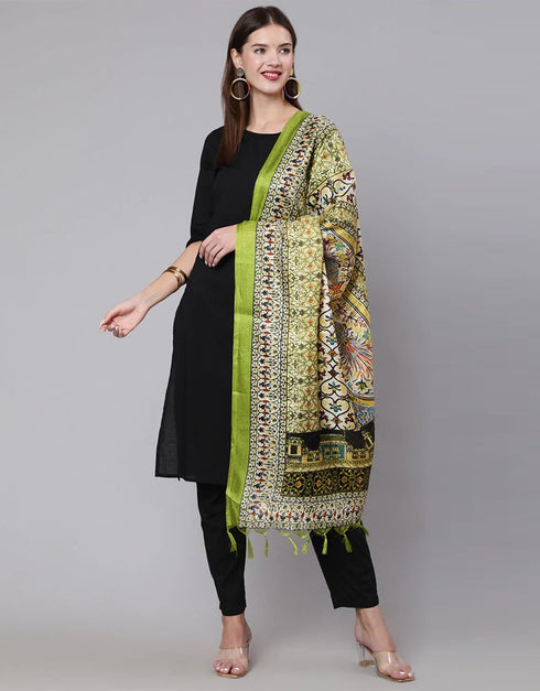 Black Pure Cotton Pant Suit