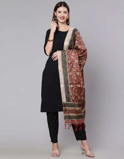 Black Pure Cotton Pant Suit