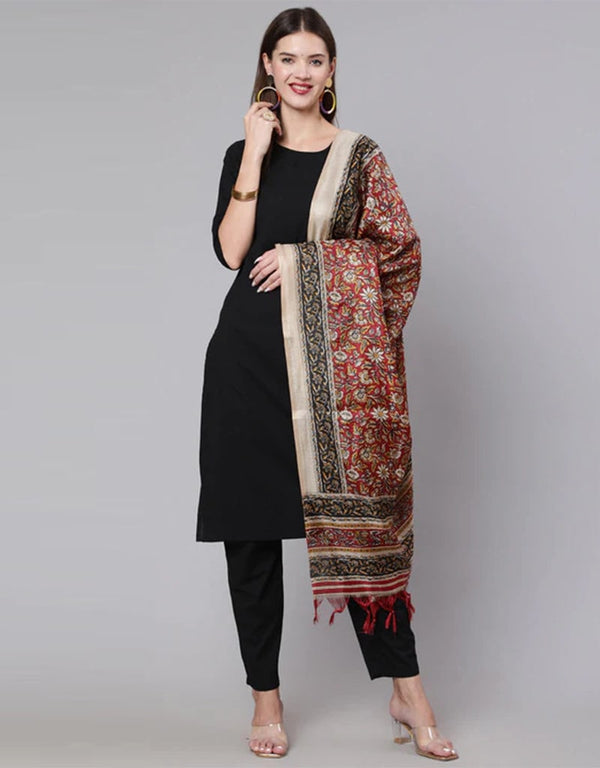 Black Pure Cotton Pant Suit