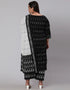 Black Pure Cotton Palazzo Suit Back View