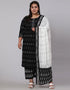 Black Pure Cotton Palazzo Suit