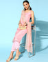 Light Pink Organza Pant Suit Closure View
