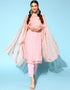 Light Pink Organza Pant Suit
