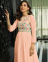 Peach Fox Georgette Anarkali Salwar Suit Closure View