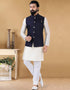 Off White Kurta Silk Chudidaar