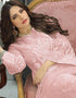 Pink Fox Georgette Pant Salwar Suit Closure View