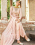 Peach Fox Georgette Chudidar Salwar Suit Closure View