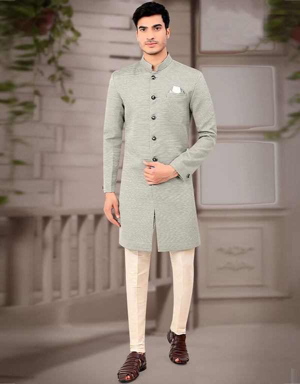 Grey Kurta Terry Rayon Trouser