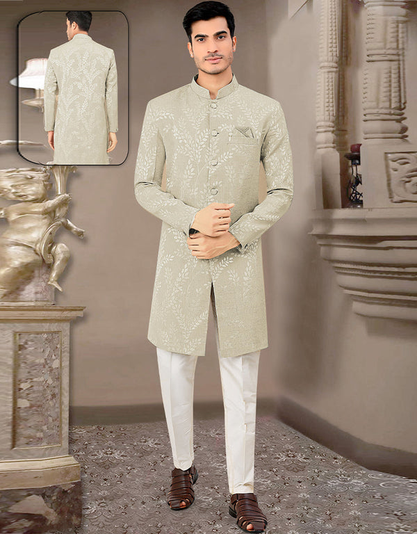 Lemon Kurta Jacquard Trouser