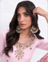 Light Pink Georgette Palazzo Suit Closure View