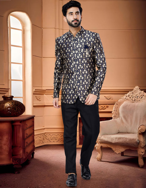 Multi Color Kurta Sequence Work On Silk Trouser
