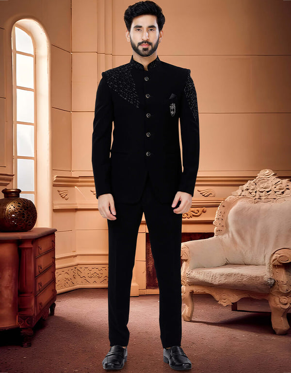 Black Kurta Japanese Terry Rayon Trouser