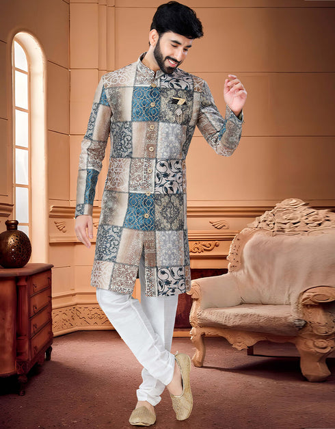 Multi Color Kurta Satin Swad Payjama