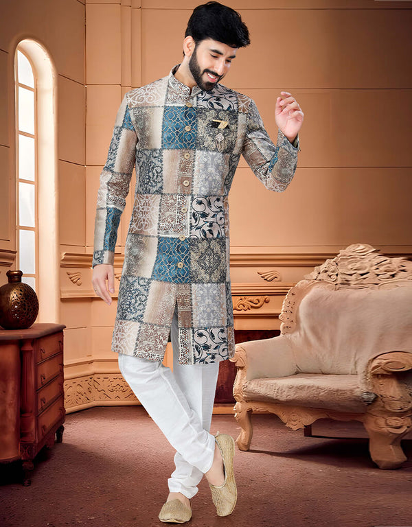 Multi Color Kurta Satin Swad Payjama