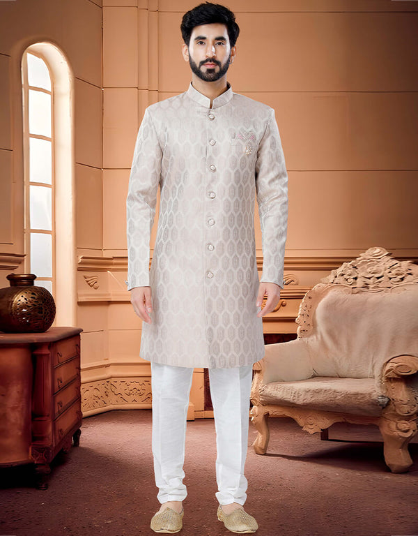 Sikn Gold Kurta Jacquard Payjama
